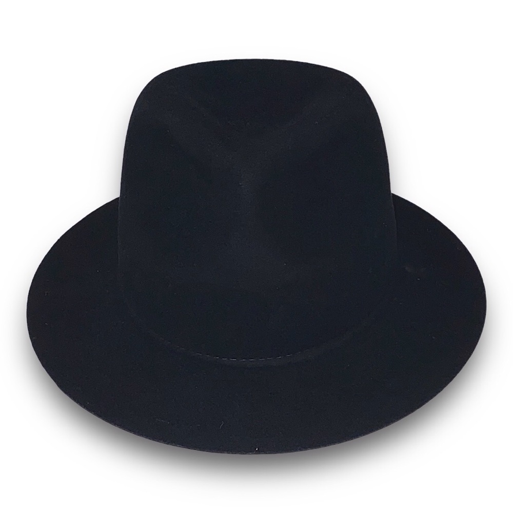 New Rag & Bone Black Wool Fedora Hat